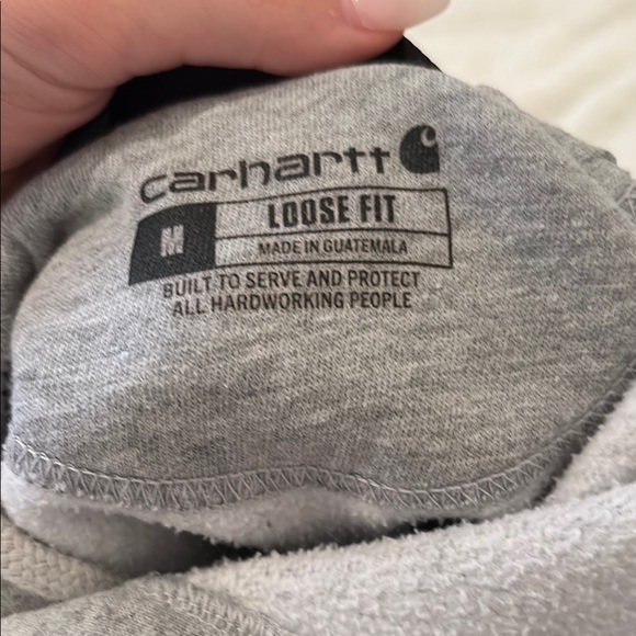 Carhartt Gray Sweatshirt Hoodie Casual Wear - Picture 2 of 4